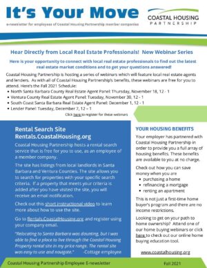 Fall 2021 Coastal Housing e-newsletter | Coastal Housing Partnership