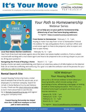 Winter 2023 Newsletter | Coastal Housing Partnership