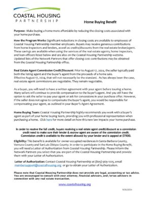 Home Buying Benefit Sept 30 2024 | Coastal Housing Partnership